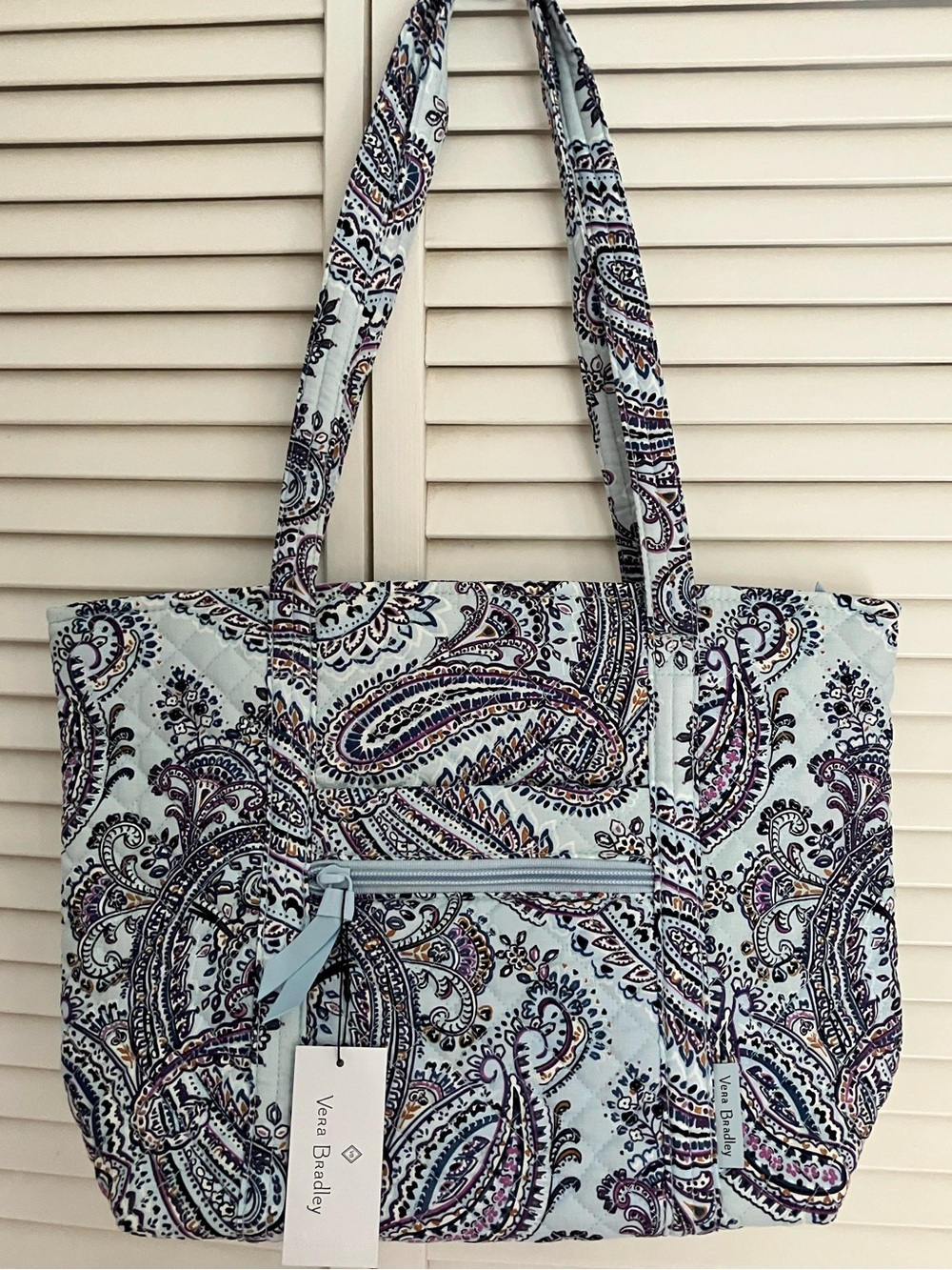 Vera Bradley Light Blue Paisley Shoulder Tote